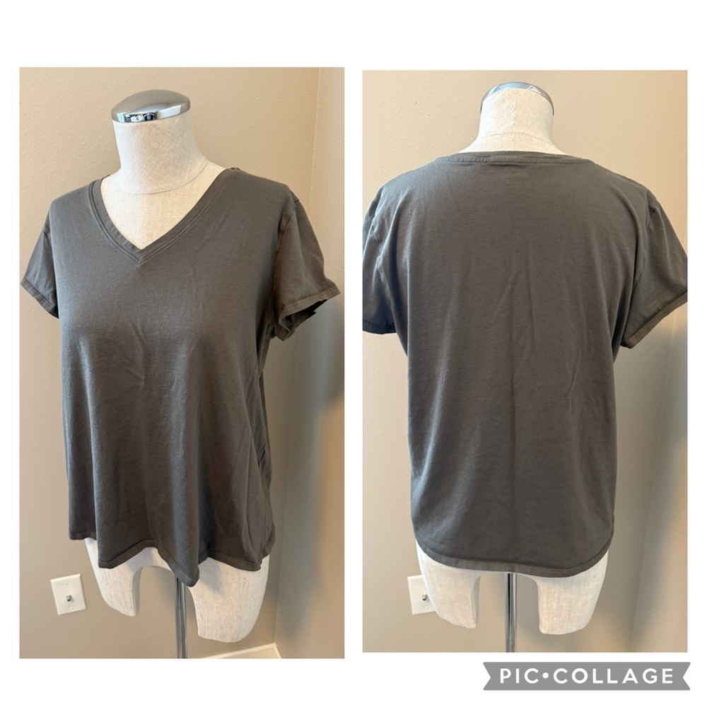 Eileen Fisher Women's V-Neck Top in Green